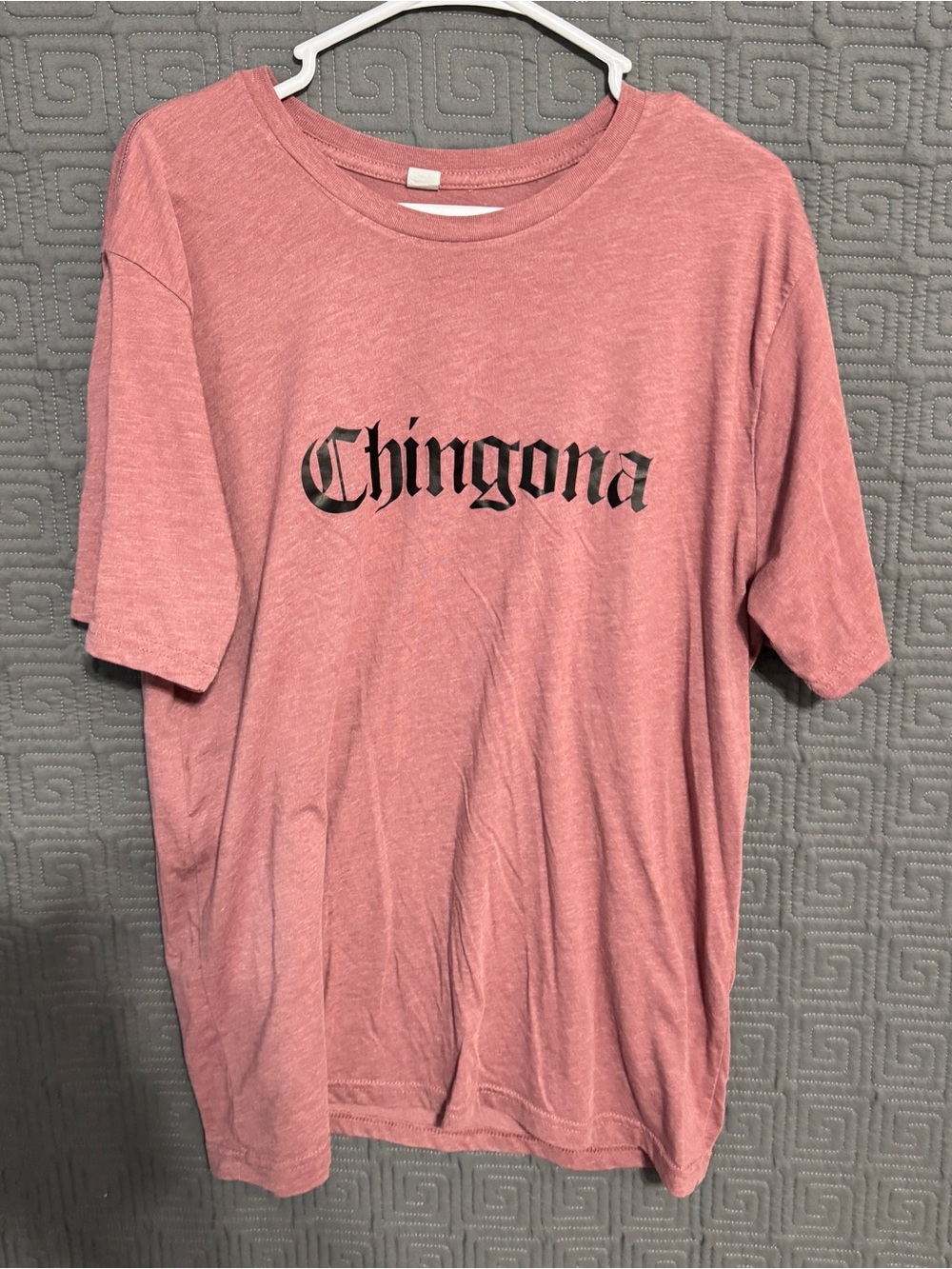 Chingona Graphic Tee Shirt Womens XL Mauve Rosetta Pink Laviva Sports Latina